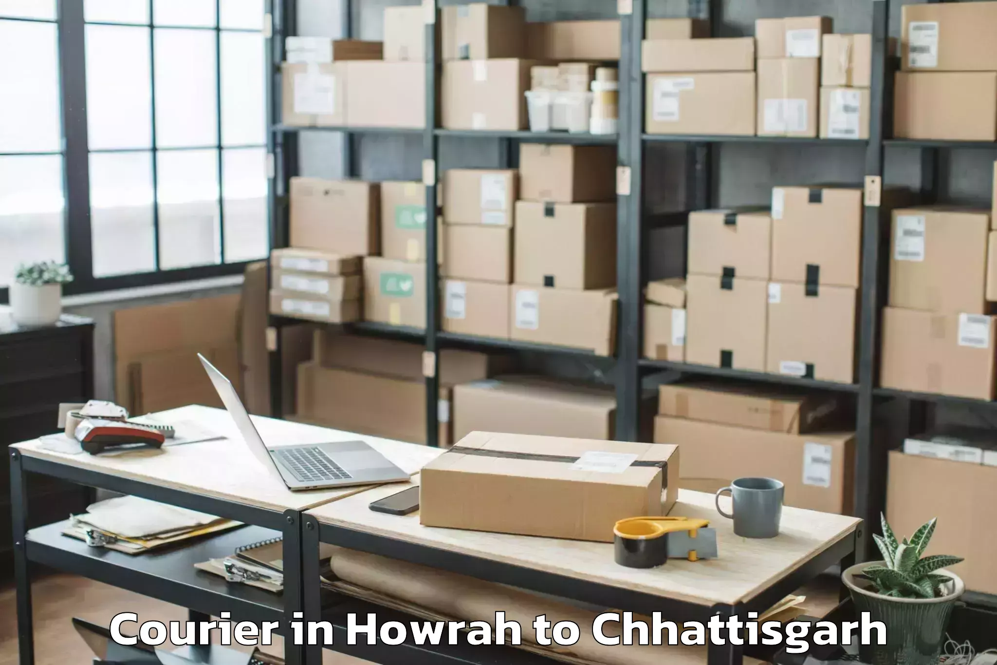 Reliable Howrah to Bhopalpattnam Courier